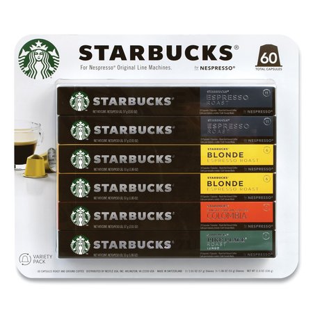 Pods Variety Pack, Blonde Espresso/Colombia/Espresso/Pikes Place, PK60 -  STARBUCKS BY NESPRESSO, 51529